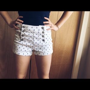 rue21 white denim shorts